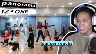 Dancer Reacts to IZONE  PANORAMA Dance Practice [upl. by Maffa]