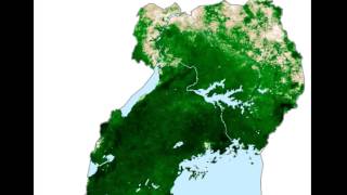 Vegetation Strength in Uganda Over Calendar Year [upl. by Enirac]