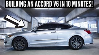 BUILDING AN ACCORD V6 COUPE IN 10 MINUTES  2008 Honda Accord V6 Build abcgarage [upl. by Hayouqes954]