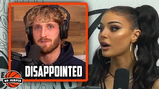 Kristen Hancher Reacts to Logan Pauls Disappointment In Her Starting an Onlyfans [upl. by Tteltrab220]