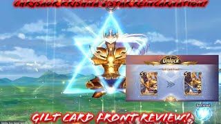 Saint Seiya Awakening KOTZ  Chrysaor Krishna 6 Star Reincarnation Gilt Card Front Review at PvP [upl. by Colton]