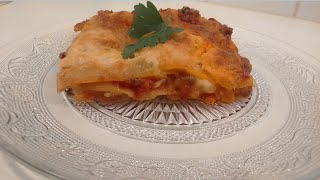 Lasagne à la viande hachée et béchamel لازانيا بالكفتة لذيذة وسهلة التحضير [upl. by Nelehyram]