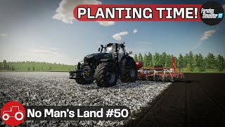 Planting Sunflowers amp sorghum Rolling Fields  No Mans Land 50 FS22 Timelapse [upl. by Ennayram852]