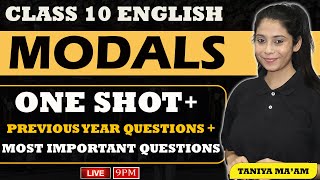 Modals in English Grammar  Modals  Class 10 English Grammar 202324  Modals One Shot [upl. by Rap]