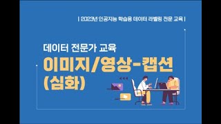 2023 인공지능 학습용 데이터 라벨링 전문교육  이미지영상 캡션 심화 실습11 [upl. by Sitsuj]