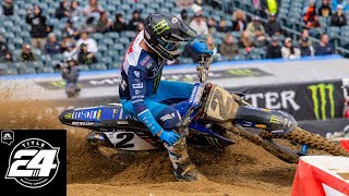 Cooper Webb must improve riding in the whoops section in Supercross  Title 24  Motorsports on NBC [upl. by Liahcim]