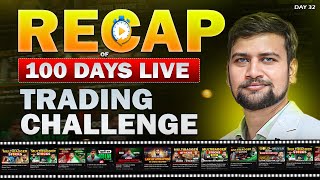 🛑Recap of 100 Days Live Trading Challenge Summary Part2 [upl. by Nodrog]