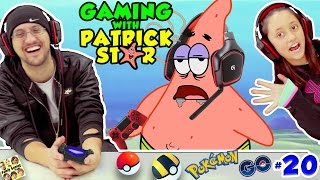 GAMING w PATRICK STAR FUNNIEST FGTEEV VIDEO Pokemon Go Jokes 20 Gen1 Pokedex Spongebob Style [upl. by Nuahsed]