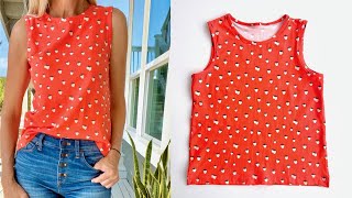 How to make a Tank Top  Create your own Pattern  Easy Beginner friendly ALL the Details [upl. by Gabbie391]