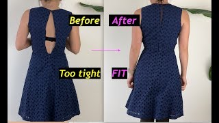 Sewing DIY How to fix a too tight dress to fit perfectly [upl. by Apilef]