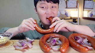 Real Eating Sound Real Kielbasa Sausages Mukbang ASMR [upl. by Foster76]