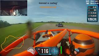 Ben Clucas Driving a Caterham 310R Car Around Thruxton Circuit [upl. by Yruok]