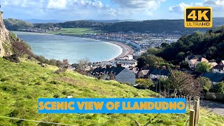 Scenic view of Llandudno from the Great Orme Tramway in 4K [upl. by Norrab]