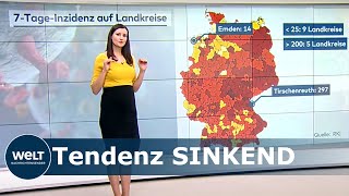 CORONA IN DEUTSCHLAND Todeszahlen bleiben hoch  trotz sinkender 7TagesInzidenz [upl. by Einnalem744]