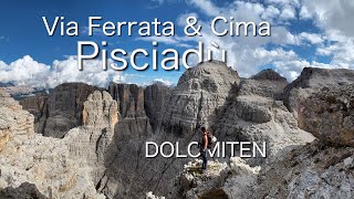 Via Ferrata amp Cima Pisciadù 2985m  Geniale Klettersteigtour in den Dolomiten T4 amp Level C [upl. by Moonier]