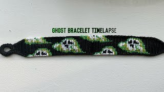 Ghost alpha friendship bracelet Timelapse II Speed knotting part 2 [upl. by Erdnassak]