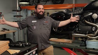 How To Change Rear Shocks on Your Motorcycle at RevZillacom [upl. by Maeve]