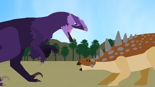 Dinosaurs Cartoons Battles Utahraptor vs Gastonia  DinoMania [upl. by Cardew226]