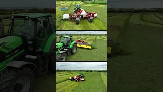 Demo Pottinger Merger working on front of the harvester farming agriculture arimagery [upl. by Flight817]