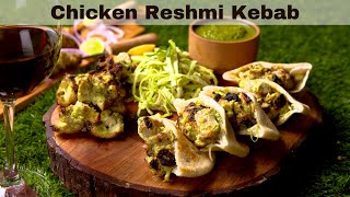 Mouthwatering Chicken Reshmi Kebab in Pita Pockets  Reshmi Kabab Recipe [upl. by Alameda]