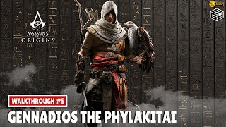 ASSASSINS CREED ORIGINS Walkthrough 5  GENNADIOS THE PHYLAKITAI  No Commentary  1080P 60FPS [upl. by Groh]