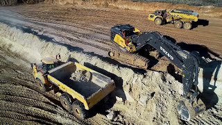 Volvo EC950F Excavator Loads A60 Haul Truck in 4 Passes [upl. by Idnat557]