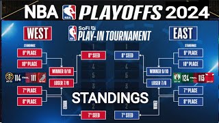 2024 NBA PLAYOFF PICTURE BRACKET STANDINGS  NBA standings today  NBA playoffs standings today [upl. by Maxentia]