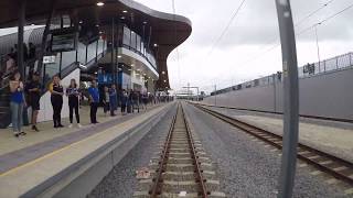 Transperth train drivers view  Perth Stadium to the Joondalup line express  high speed [upl. by Zurkow]