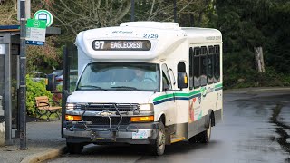 BC Transit RDN 2020 Chevrolet ARBOC SOF 27  2729 on route 97 Eaglecrest [upl. by Nahtnaoj]