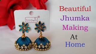 Crafting Elegance DIY Beautiful Jhumka Earrings at Home 💖✨ [upl. by Emearg]