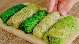 Do you have 1 cabbage at home The tastiest eggless cabbage rolls recipe Vegan  ASMR [upl. by Carney]