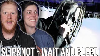 COUPLE React to Slipknot  Wait And Bleed  OFFICE BLOKE DAVE [upl. by Kassaraba]