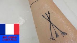 comment faire un tatouage temporaire maison  5 tatouages magnifiques tutoriel [upl. by Llet]