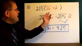 The Distributive Property with Radicals [upl. by Idihsar528]