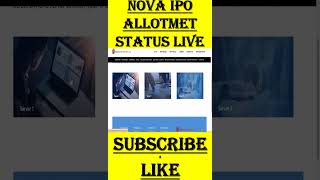 Nova IPO Allotment Status  Nova AgriTech IPO Allotment Status Live [upl. by Aehta]