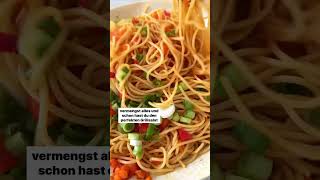 😍🍝 Asiatischer Spaghettisalat unter 15 Minuten  Monsieur Cuisine Rezept [upl. by Esyak]