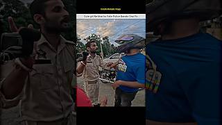 Police vs Bikers🥺Fake Police Bankar Kiya Gundagardi🤬shorts bike rider police cutegirl roadrage [upl. by Enyr]