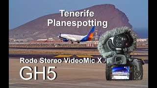 Tenerife  Planespotting  GH5  Rode Stereo Videomic X 4K [upl. by Anitnelav]