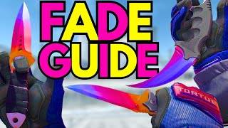 COMPLETE FADE GUIDE FOR CS2 CS2 FADE KNIFE SKINS GUIDE [upl. by Elagiba]