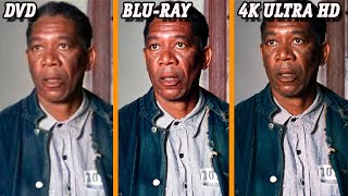 The Shawshank Redemption  DVD vs BluRay vs 4K Ultra HD  Graphics Comparison  2021 [upl. by Bonnes28]