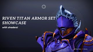 Anthemic Invocation Riven Titan Armor Set showcase with shaders  Destiny 2 Season of the Wish [upl. by Lejeune]