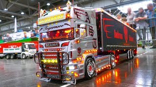 MOST IMPRESSIVE RC MODEL TRUCKS RC SCANIA MAN ACTROS GRAND HAULER SUPER SCALE [upl. by Yebloc]