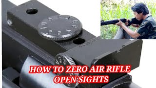 Explaining step by step How to zero air rifle with Ironopen sightsVery Impt video for beginners [upl. by Lean]