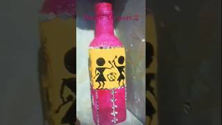 Bottle Art and decoration Bottle craft craft on plastic bottle with mirror [upl. by Bate661]