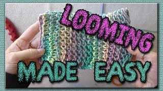 Learn the Basic Stitches for Loom Knitting  Dish Cloths [upl. by Mahmud]