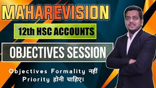 OBJECTIVES SESSION 20 MARKS 12TH ACCOUNTS MAHAREVISION ASHISH SIR [upl. by Ahsehyt]