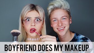 BOYFRIEND DOES MY MAKEUP  Kristen Hancher [upl. by Eirovi]