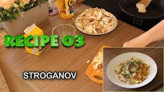 Recept 03  Hliva kotúčová a shiitake  stroganov [upl. by Nosrettap]