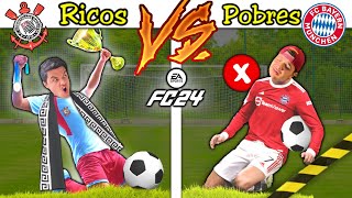 RICOS VS POBRES JOGANDO FIFA 24 ONLINE CONTRA O CORINTHIANS 27 FC MOBILE [upl. by Joann708]