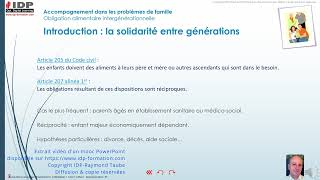 Obligation alimentaire intergénérationnelle  intro [upl. by Aisul]